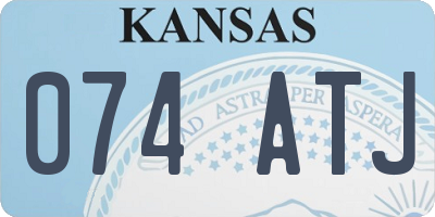 KS license plate 074ATJ