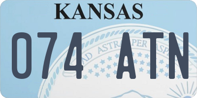KS license plate 074ATN