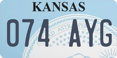 KS license plate 074AYG