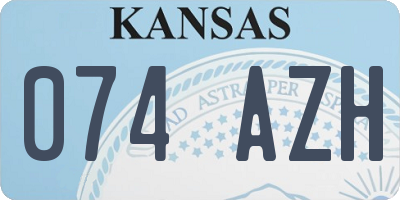 KS license plate 074AZH