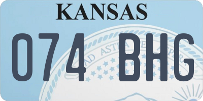 KS license plate 074BHG