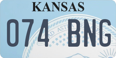 KS license plate 074BNG