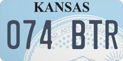 KS license plate 074BTR