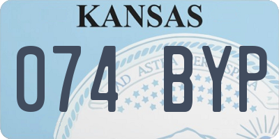 KS license plate 074BYP