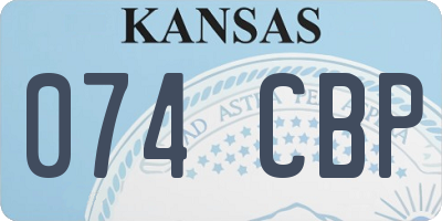 KS license plate 074CBP