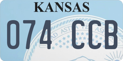 KS license plate 074CCB