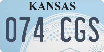 KS license plate 074CGS