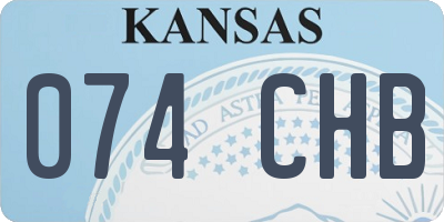 KS license plate 074CHB