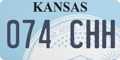 KS license plate 074CHH