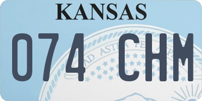 KS license plate 074CHM