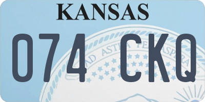 KS license plate 074CKQ