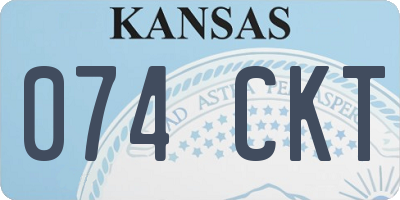 KS license plate 074CKT