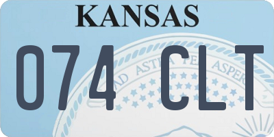 KS license plate 074CLT