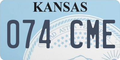 KS license plate 074CME