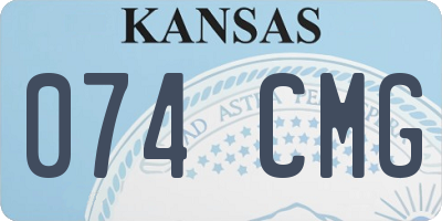KS license plate 074CMG
