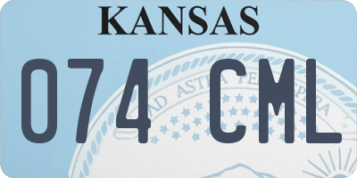 KS license plate 074CML