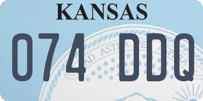 KS license plate 074DDQ