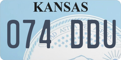 KS license plate 074DDU