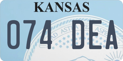 KS license plate 074DEA