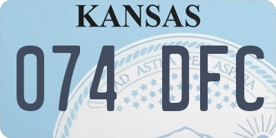 KS license plate 074DFC