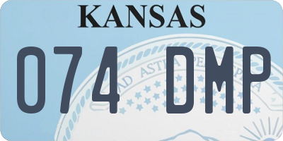 KS license plate 074DMP