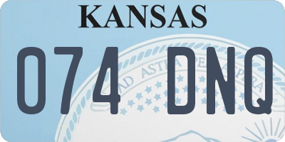 KS license plate 074DNQ