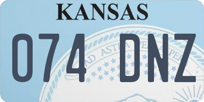 KS license plate 074DNZ