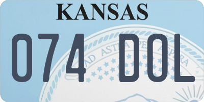 KS license plate 074DOL