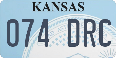 KS license plate 074DRC