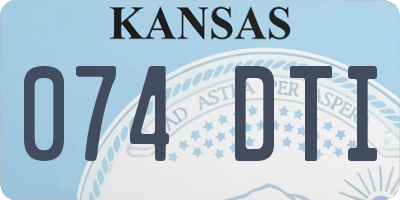 KS license plate 074DTI