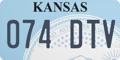 KS license plate 074DTV