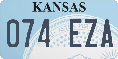 KS license plate 074EZA