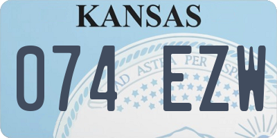 KS license plate 074EZW