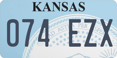 KS license plate 074EZX