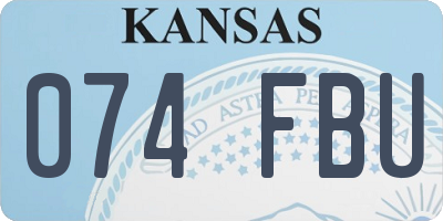 KS license plate 074FBU