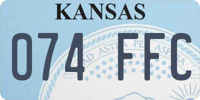 KS license plate 074FFC