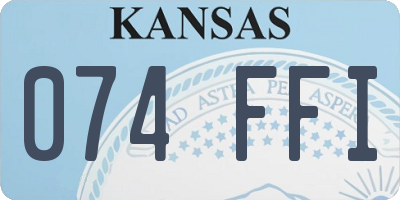 KS license plate 074FFI