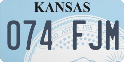 KS license plate 074FJM