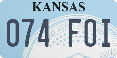 KS license plate 074FOI