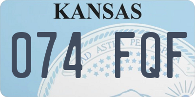 KS license plate 074FQF