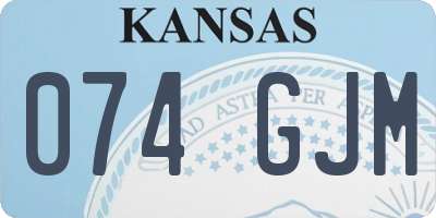 KS license plate 074GJM