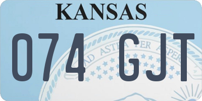 KS license plate 074GJT