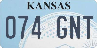 KS license plate 074GNT