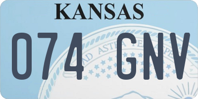 KS license plate 074GNV