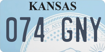 KS license plate 074GNY