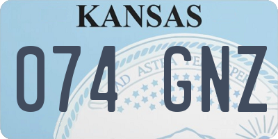 KS license plate 074GNZ