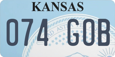 KS license plate 074GOB