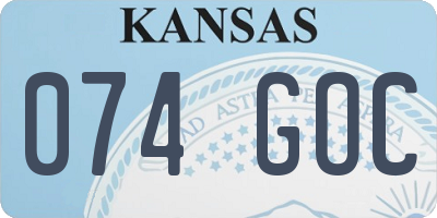 KS license plate 074GOC