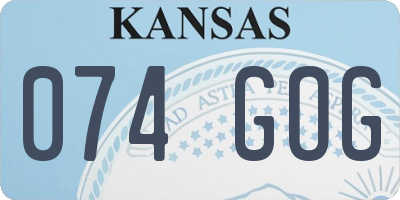 KS license plate 074GOG