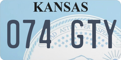 KS license plate 074GTY